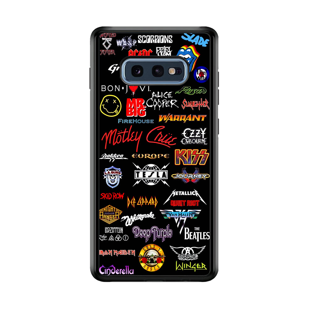 Rock and Metal Band Logo Samsung Galaxy S10E Case-Phone Case-Rubber Black (2D Case)-Altracase