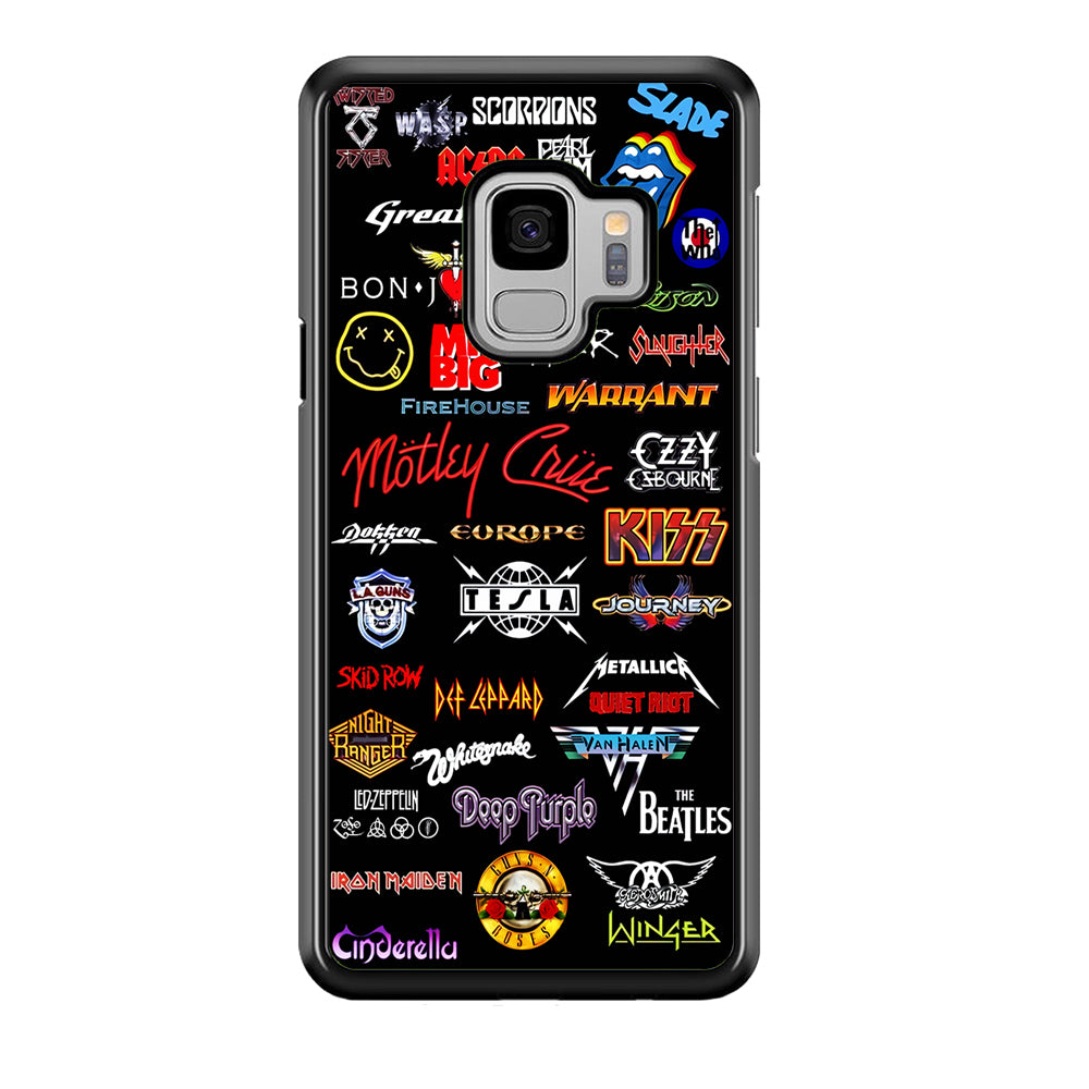 Rock and Metal Band Logo Samsung Galaxy S9 Case-Phone Case-Rubber Black (2D Case)-Altracase