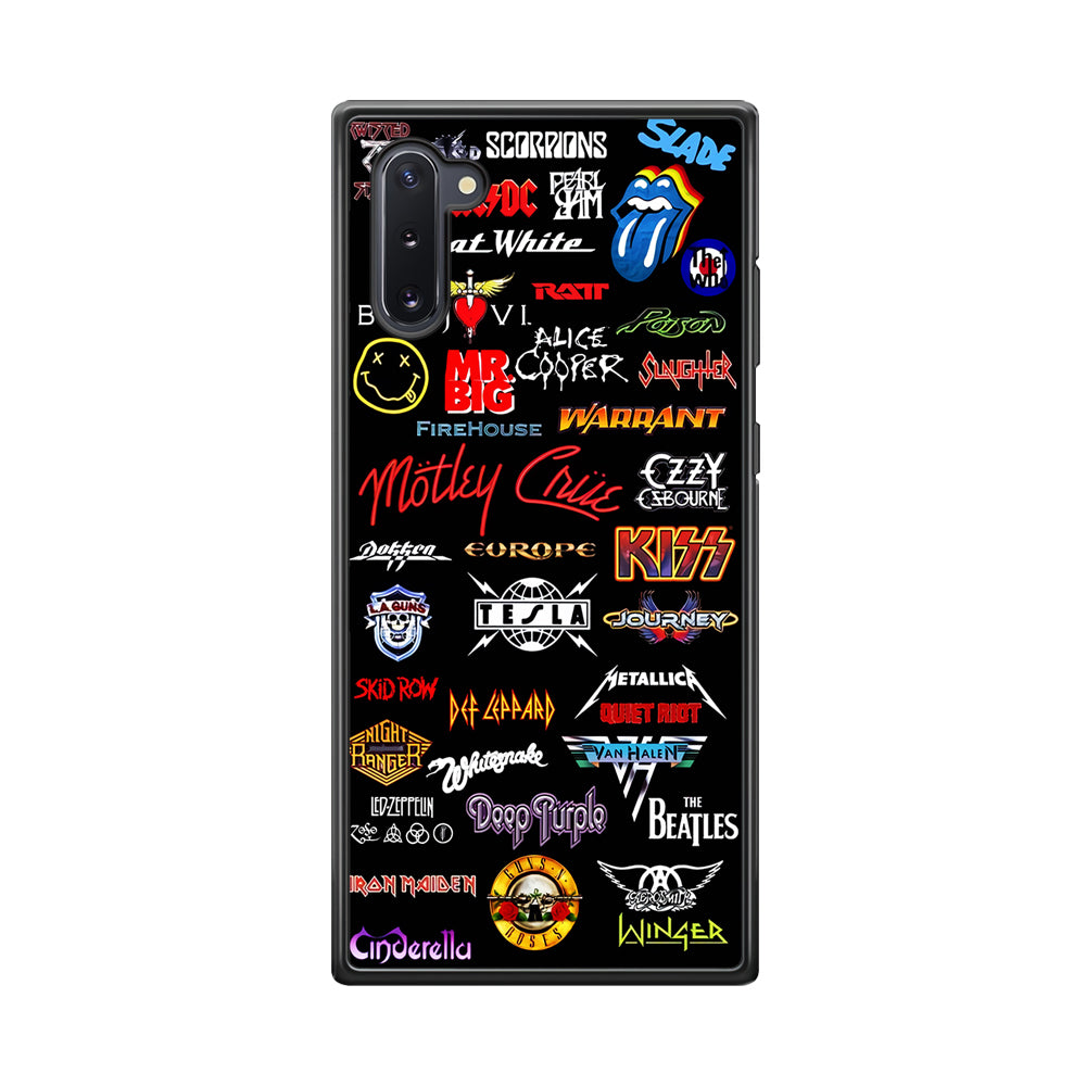 Rock and Metal Band Logo Samsung Galaxy Note 10 Case-Phone Case-Rubber Black (2D Case)-Altracase