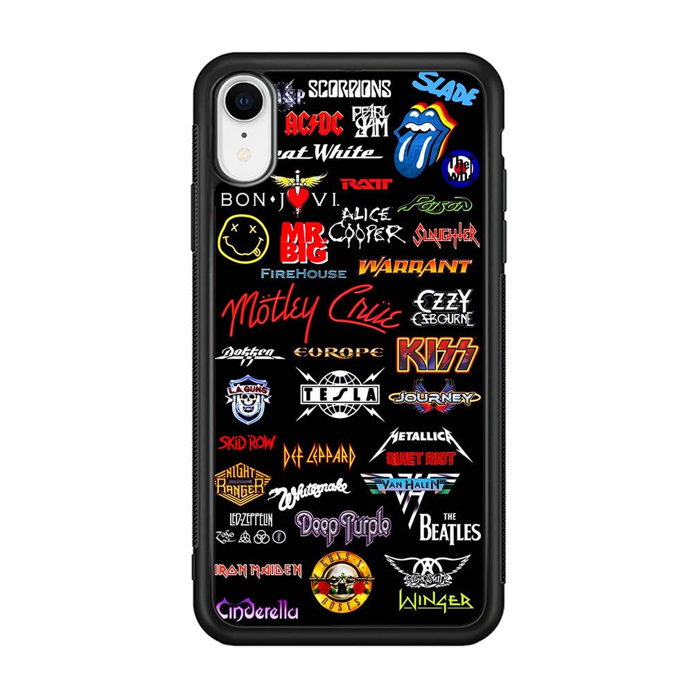Rock and Metal Band Logo iPhone XR Case-Phone Case-Rubber Black (2D Case)-Altracase