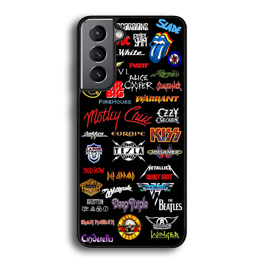 Rock and Metal Band Logo Samsung Galaxy S24 Case-Phone Case-Rubber Black (2D Case)-Altracase