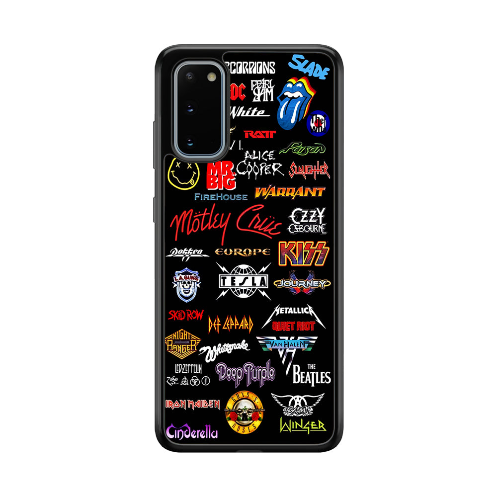 Rock and Metal Band Logo Samsung Galaxy S20 Case-Phone Case-Rubber Black (2D Case)-Altracase