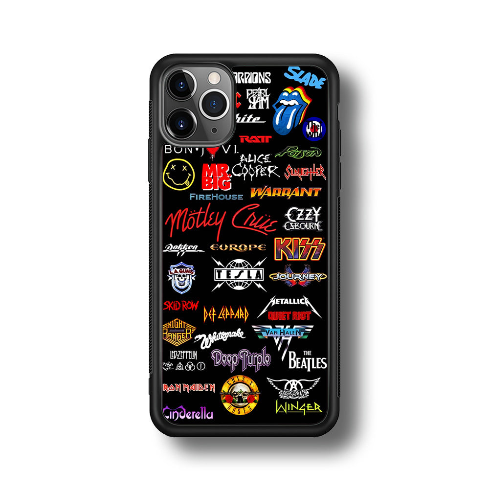 Rock and Metal Band Logo iPhone 11 Pro Max Case-Phone Case-Rubber Black (2D Case)-Altracase