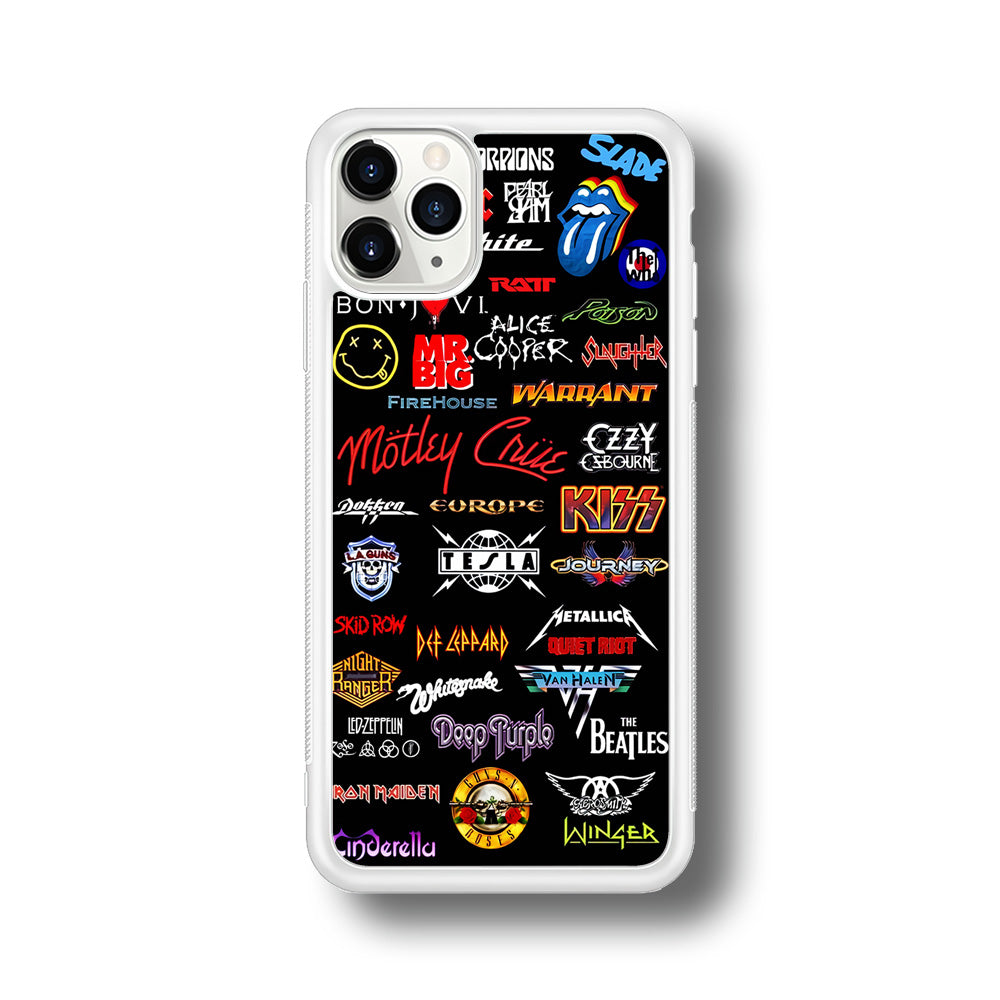 Rock and Metal Band Logo iPhone 11 Pro Max Case-Phone Case-Rubber White (2D Case)-Altracase