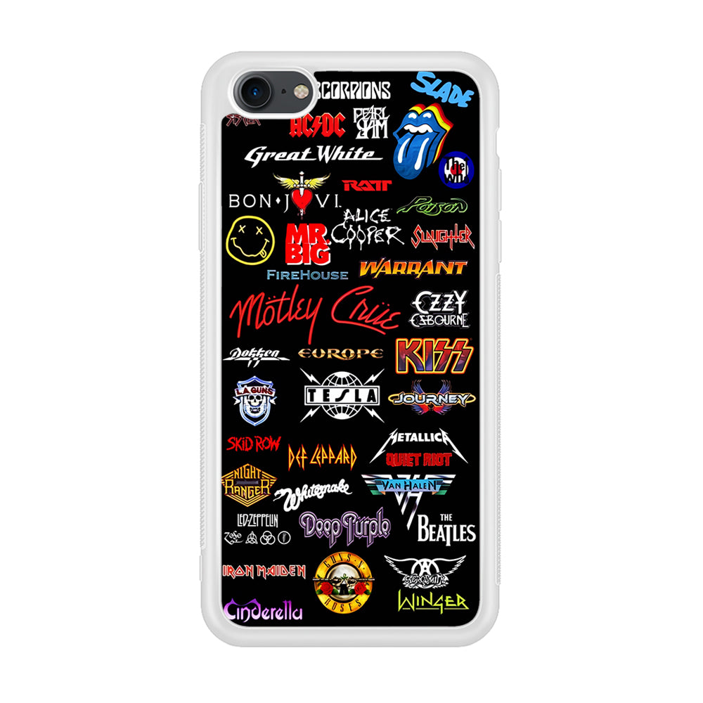 Rock and Metal Band Logo iPhone SE 3 2022 Case-Phone Case-Rubber White (2D Case)-Altracase