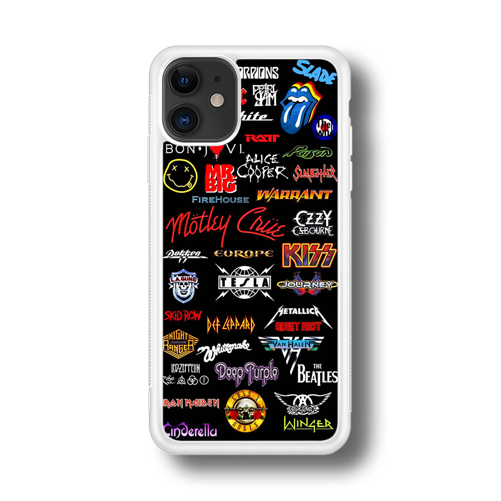 Rock and Metal Band Logo iPhone 11 Case-Phone Case-Rubber White (2D Case)-Altracase