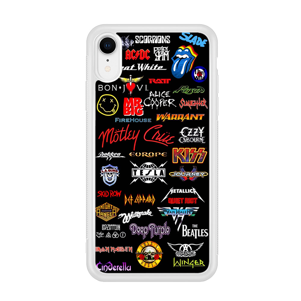 Rock and Metal Band Logo iPhone XR Case-Phone Case-Rubber White (2D Case)-Altracase