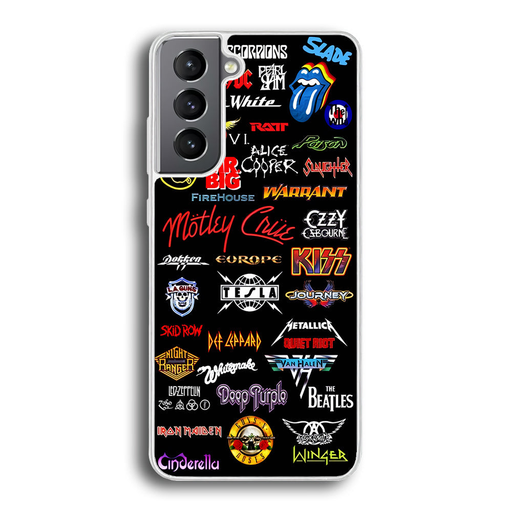 Rock and Metal Band Logo Samsung Galaxy S22 Case-Phone Case-Rubber White (2D Case)-Altracase