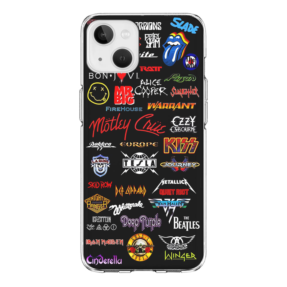 Rock and Metal Band Logo iPhone 13 Mini Case-Phone Case-Clear Soft Case-Altracase