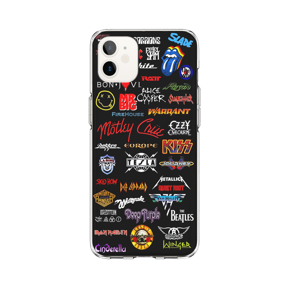 Rock and Metal Band Logo iPhone 12 Case-Phone Case-Clear Soft Case-Altracase