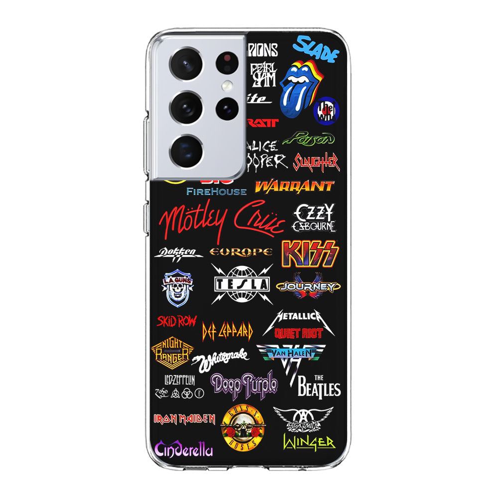 Rock and Metal Band Logo Samsung Galaxy S21 Ultra Case-Phone Case-Clear Soft Case-Altracase