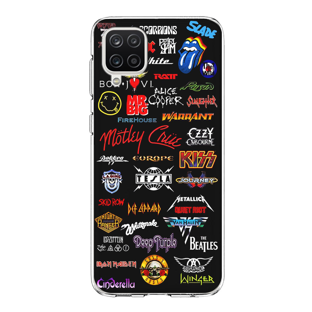 Rock and Metal Band Logo Samsung Galaxy A12 Case-Phone Case-Clear Soft Case-Altracase