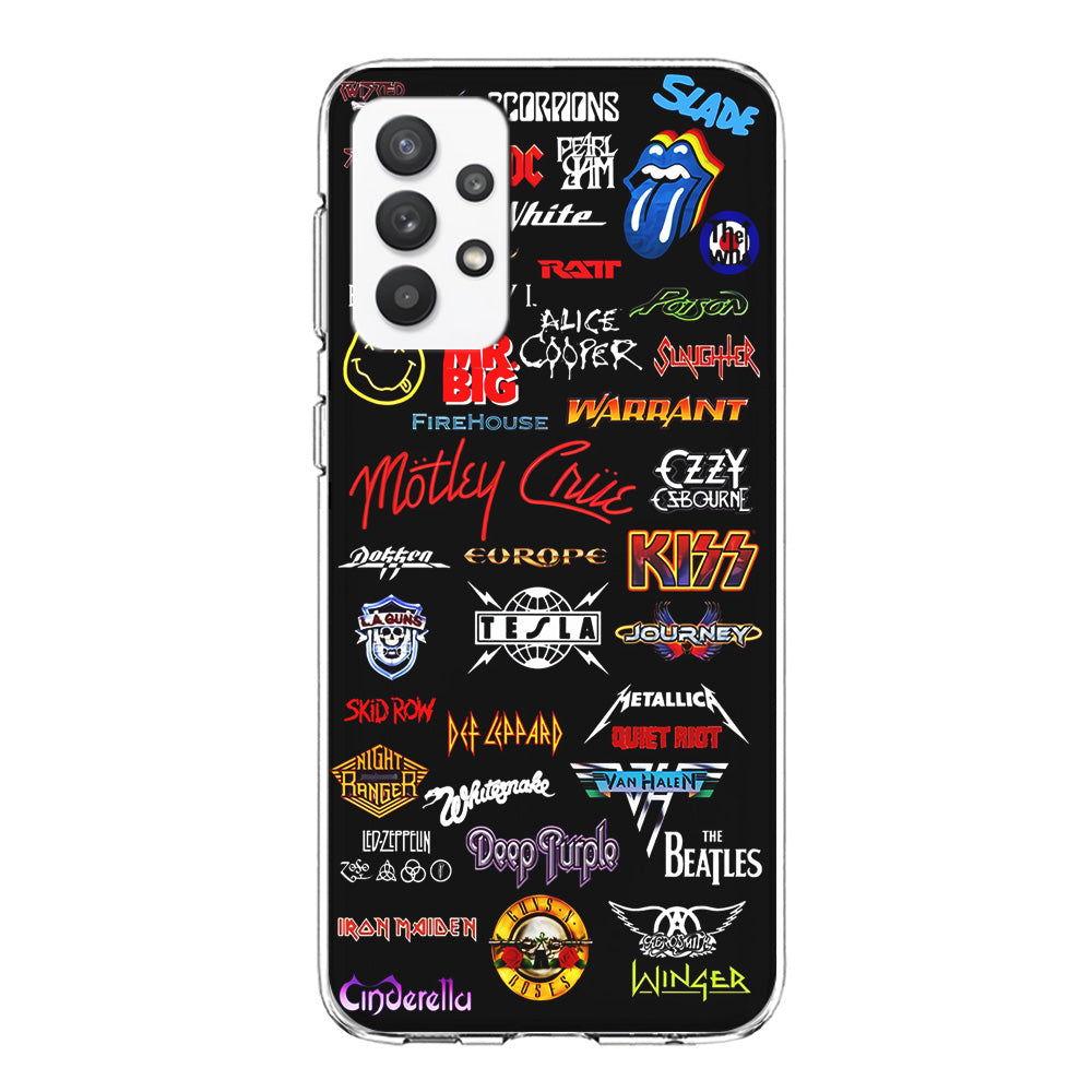 Rock and Metal Band Logo Samsung Galaxy A32 Case-Phone Case-Clear Soft Case-Altracase