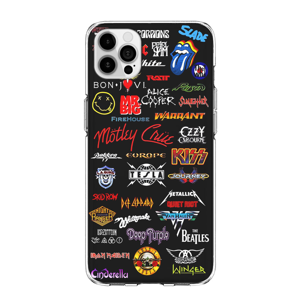Rock and Metal Band Logo iPhone 15 Pro Max Case-Phone Case-Clear Soft Case-Altracase