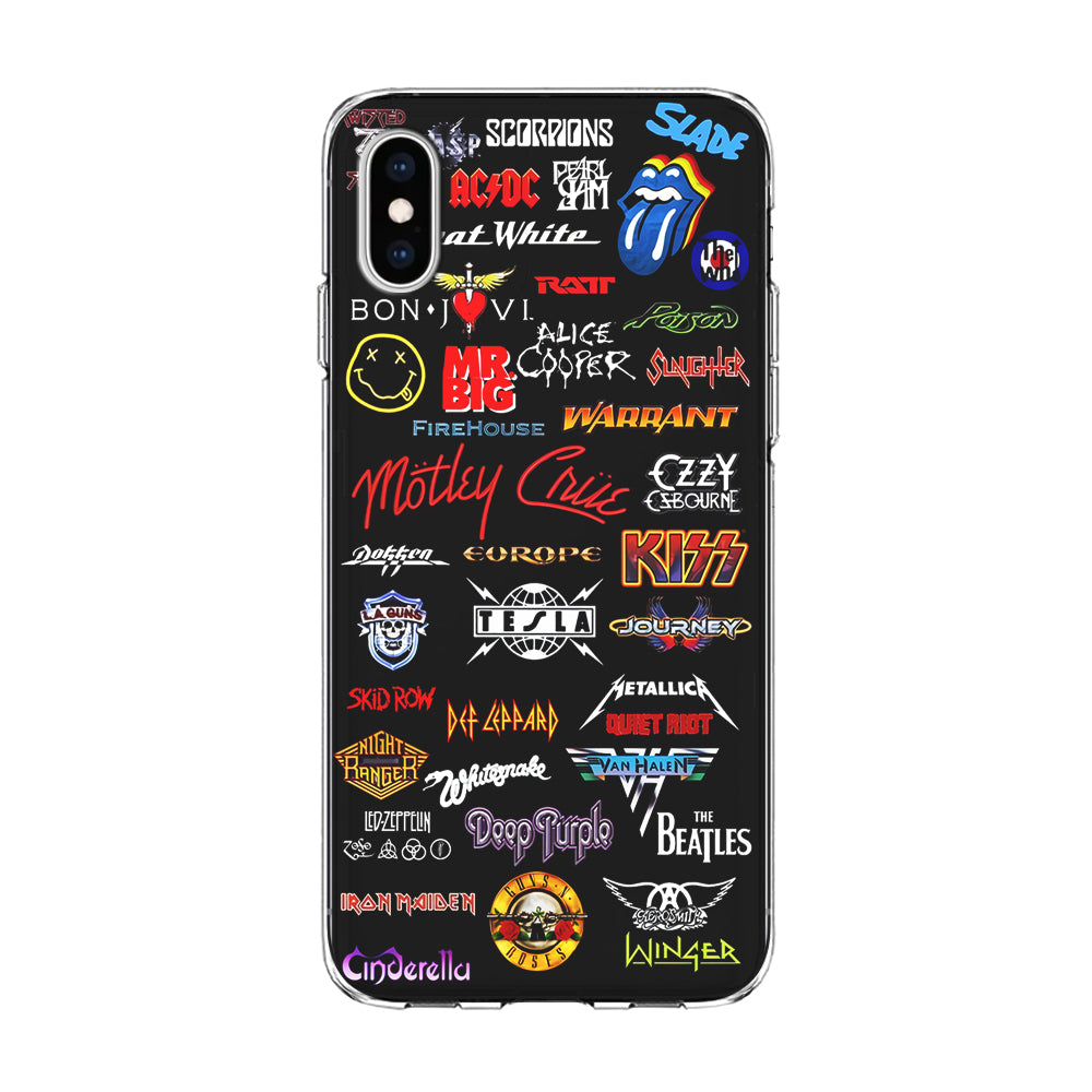 Rock and Metal Band Logo iPhone Xs Case-Phone Case-Clear Soft Case-Altracase