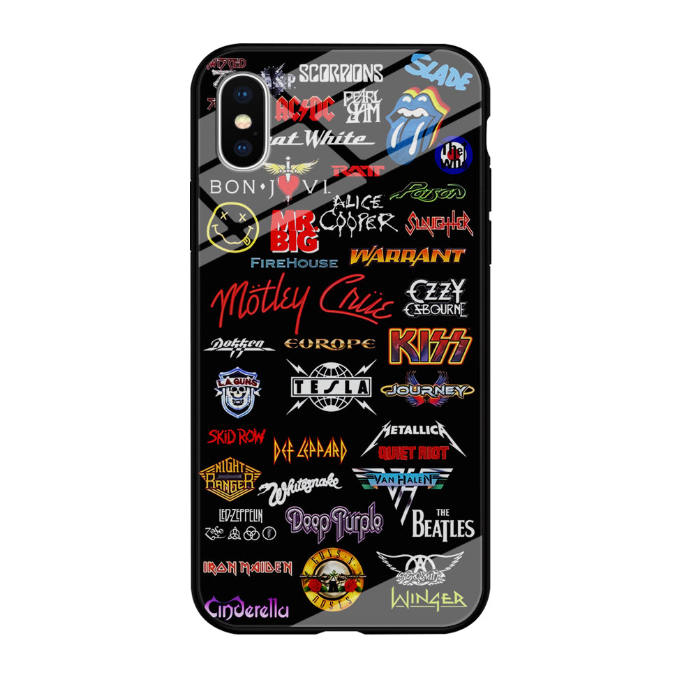 Rock and Metal Band Logo iPhone Xs Case-Phone Case-Tempered Glass Case-Altracase