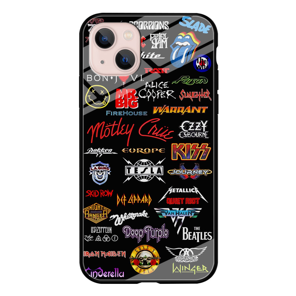 Rock and Metal Band Logo iPhone 15 Case-Phone Case-Tempered Glass Case-Altracase