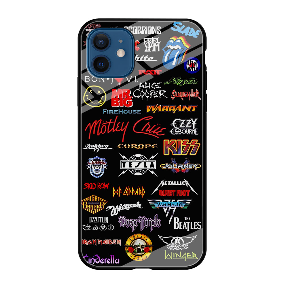 Rock and Metal Band Logo iPhone 12 Case-Phone Case-Tempered Glass Case-Altracase