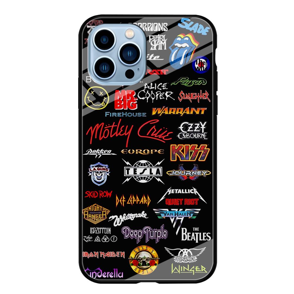 Rock and Metal Band Logo iPhone 14 Pro Max Case-Phone Case-Tempered Glass Case-Altracase