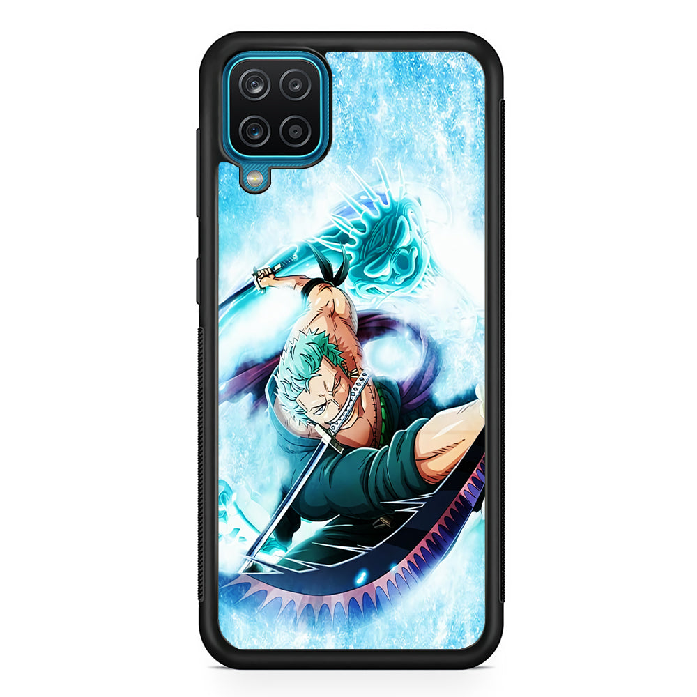 Roronoa Zoro Dragon Sword Samsung Galaxy A12 Case-Phone Case-Rubber Black (2D Case)-Altracase