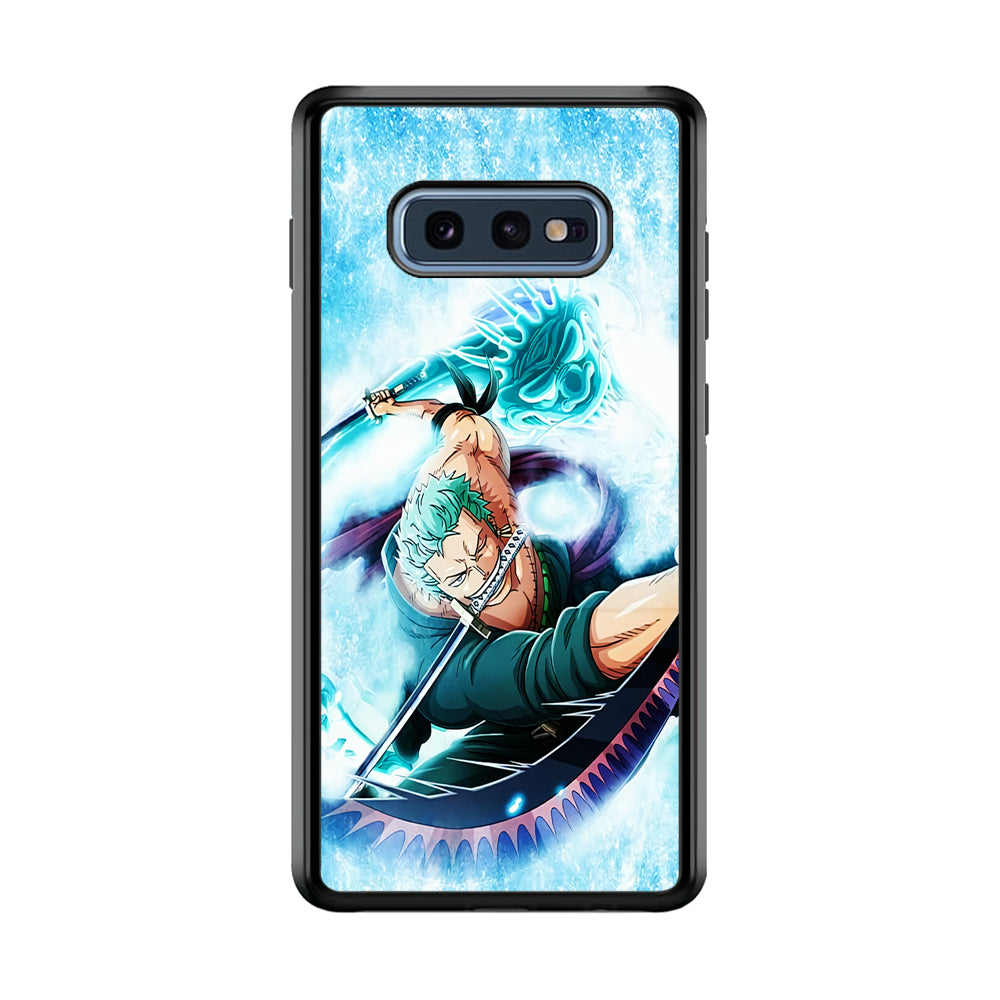 Roronoa Zoro Dragon Sword Samsung Galaxy S10E Case-Phone Case-Rubber Black (2D Case)-Altracase
