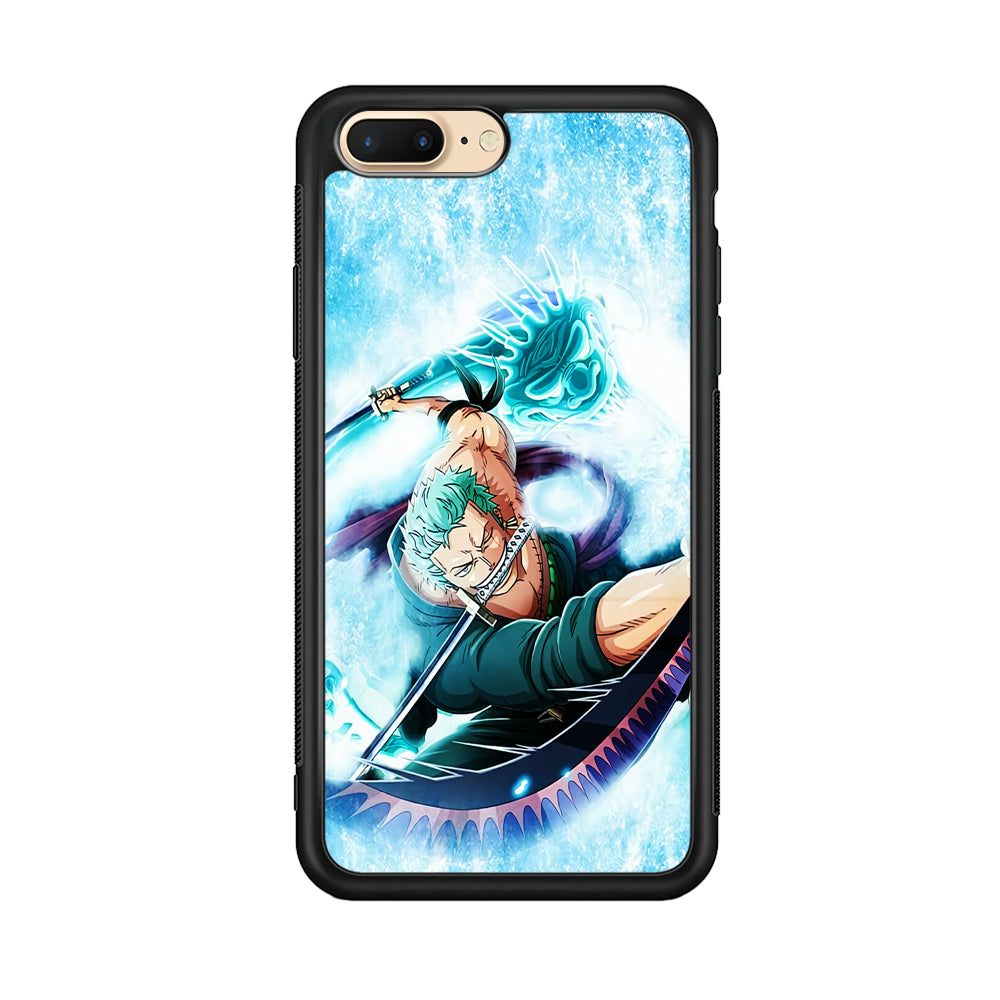 Roronoa Zoro Dragon Sword iPhone 8 Plus Case-Phone Case-Rubber Black (2D Case)-Altracase