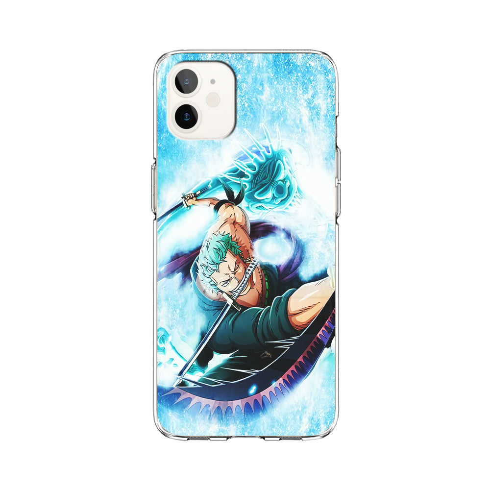 Roronoa Zoro Dragon Sword iPhone 12 Case-Phone Case-Clear Soft Case-Altracase