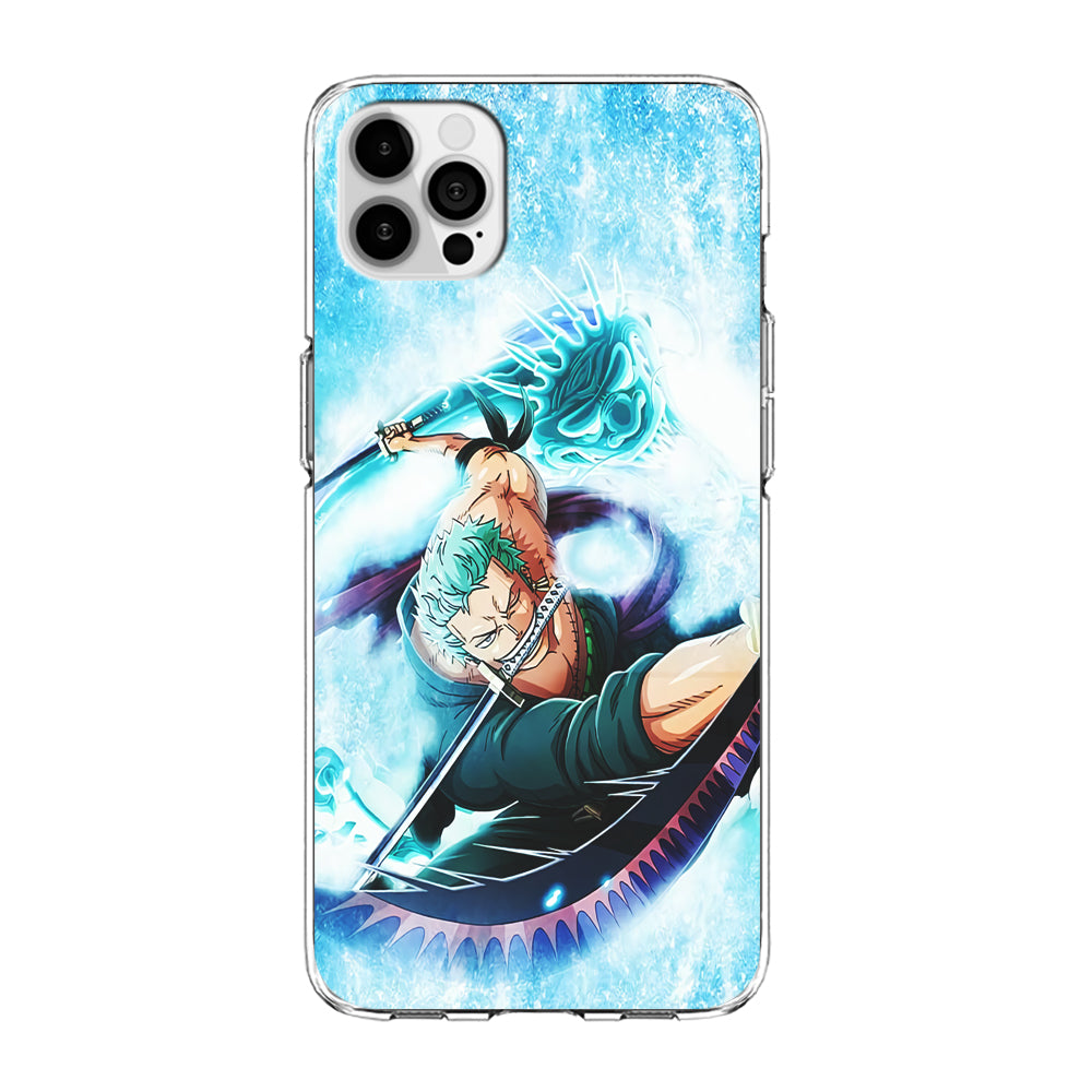 Roronoa Zoro Dragon Sword iPhone 12 Pro Case-Phone Case-Clear Soft Case-Altracase