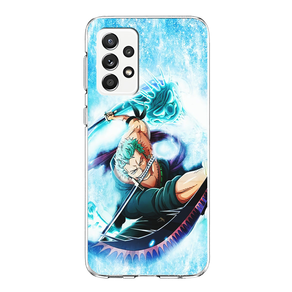 Roronoa Zoro Dragon Sword Samsung Galaxy A52 Case-Phone Case-Clear Soft Case-Altracase