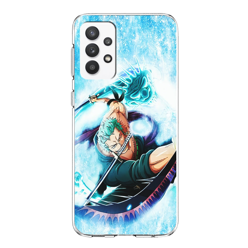 Roronoa Zoro Dragon Sword Samsung Galaxy A32 Case-Phone Case-Clear Soft Case-Altracase
