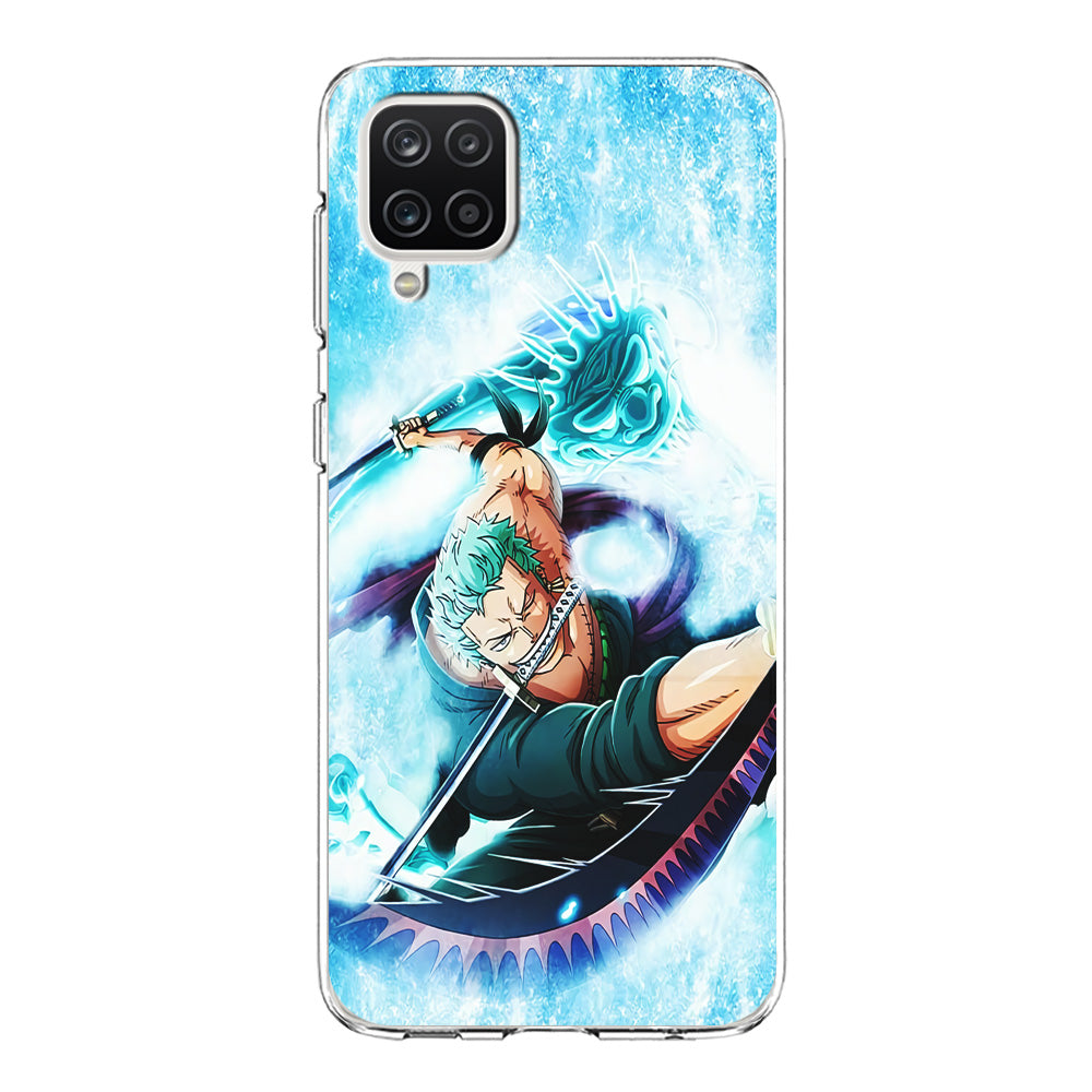 Roronoa Zoro Dragon Sword Samsung Galaxy A12 Case-Phone Case-Clear Soft Case-Altracase