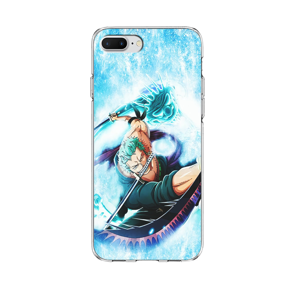 Roronoa Zoro Dragon Sword iPhone 8 Plus Case-Phone Case-Clear Soft Case-Altracase