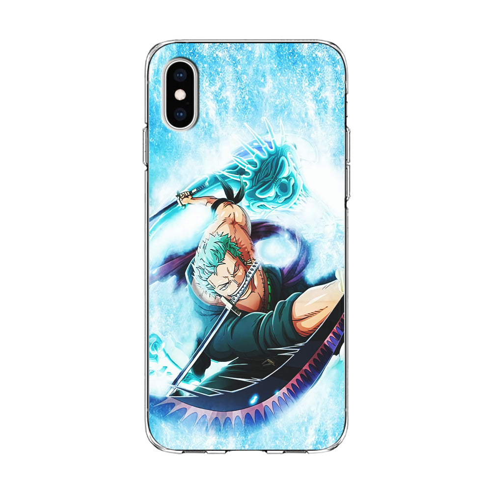Roronoa Zoro Dragon Sword iPhone Xs Case-Phone Case-Clear Soft Case-Altracase