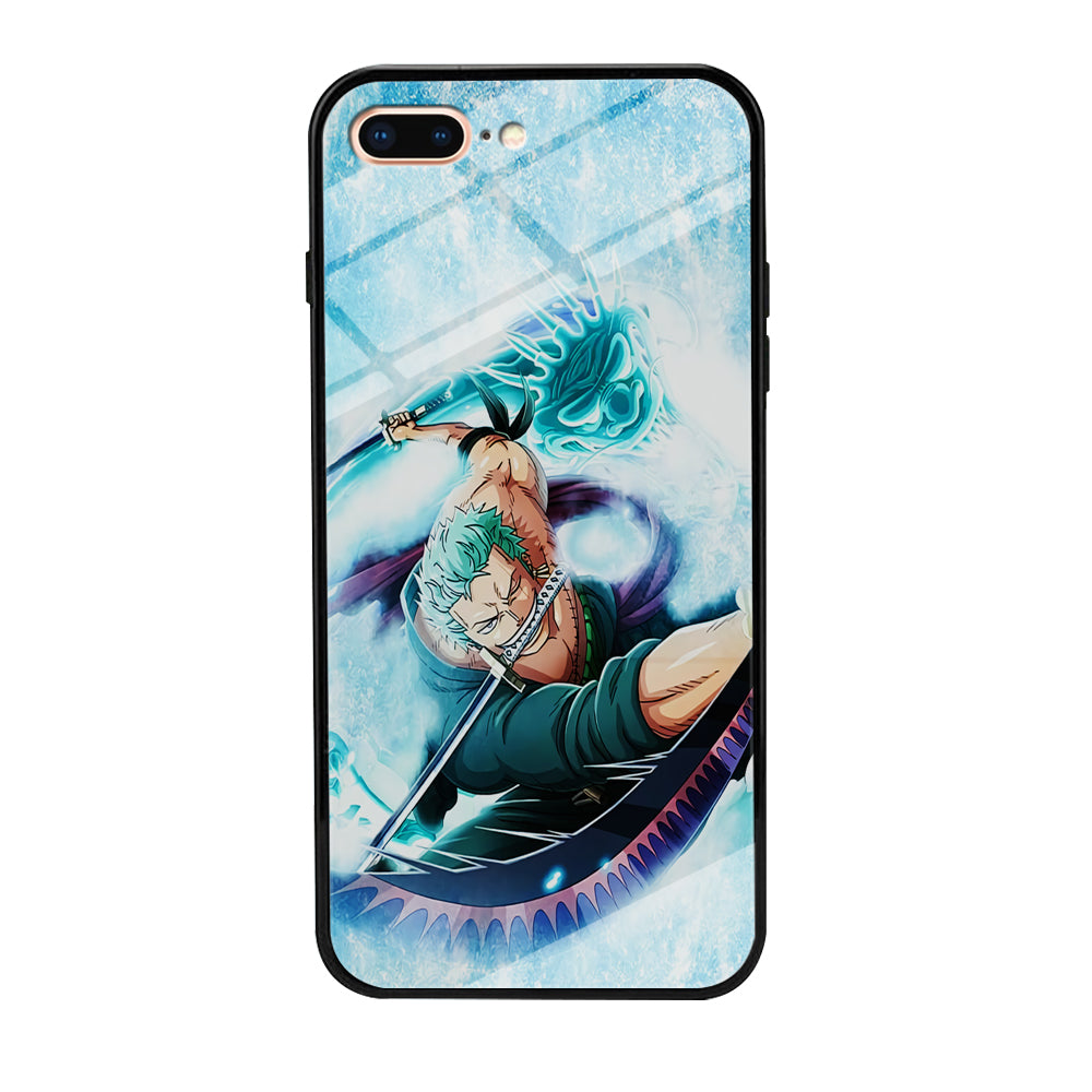 Roronoa Zoro Dragon Sword iPhone 8 Plus Case-Phone Case-Tempered Glass Case-Altracase