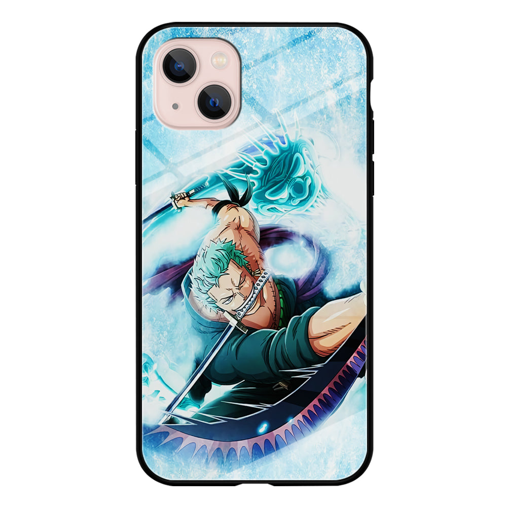 Roronoa Zoro Dragon Sword iPhone 13 Mini Case-Phone Case-Tempered Glass Case-Altracase