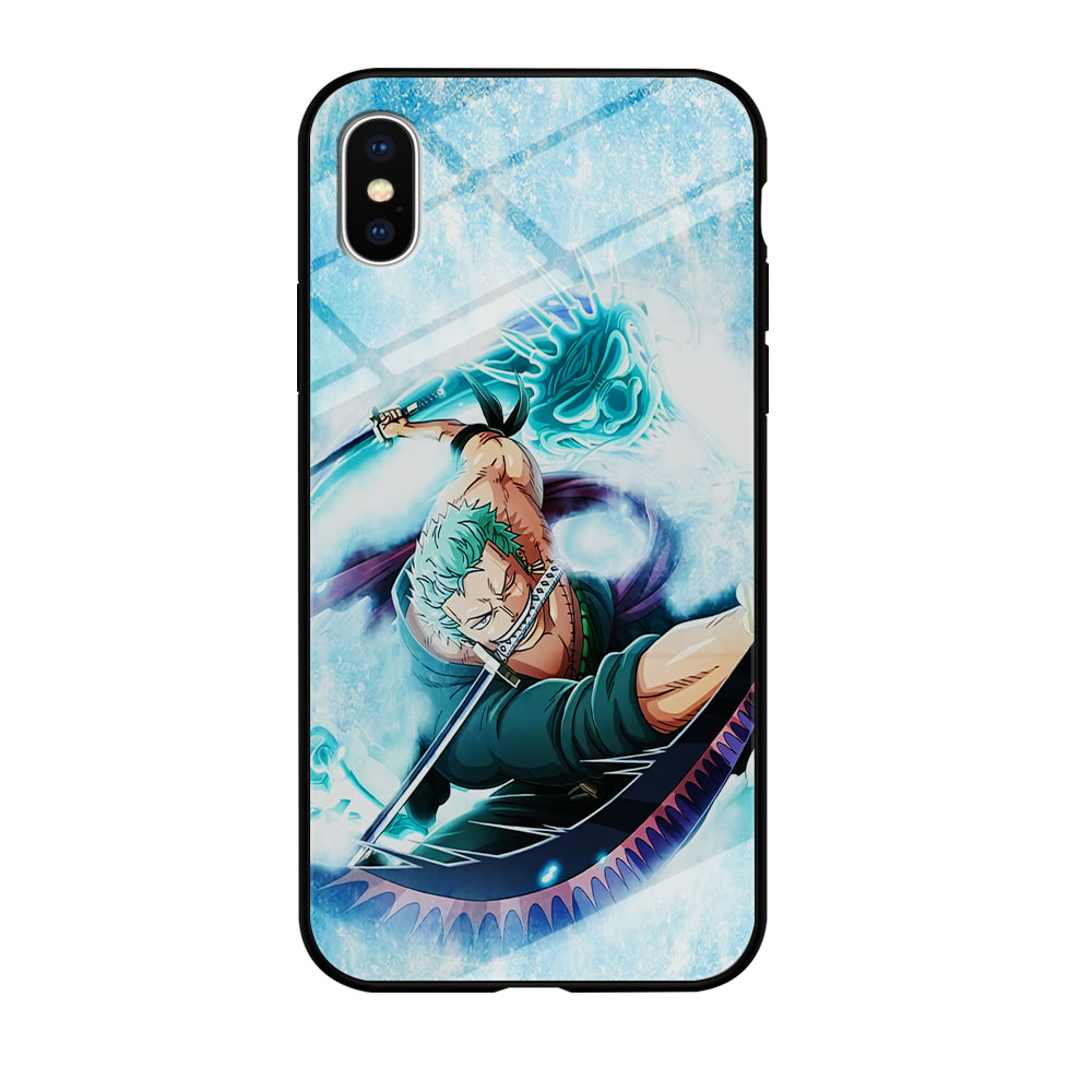 Roronoa Zoro Dragon Sword iPhone Xs Case-Phone Case-Tempered Glass Case-Altracase