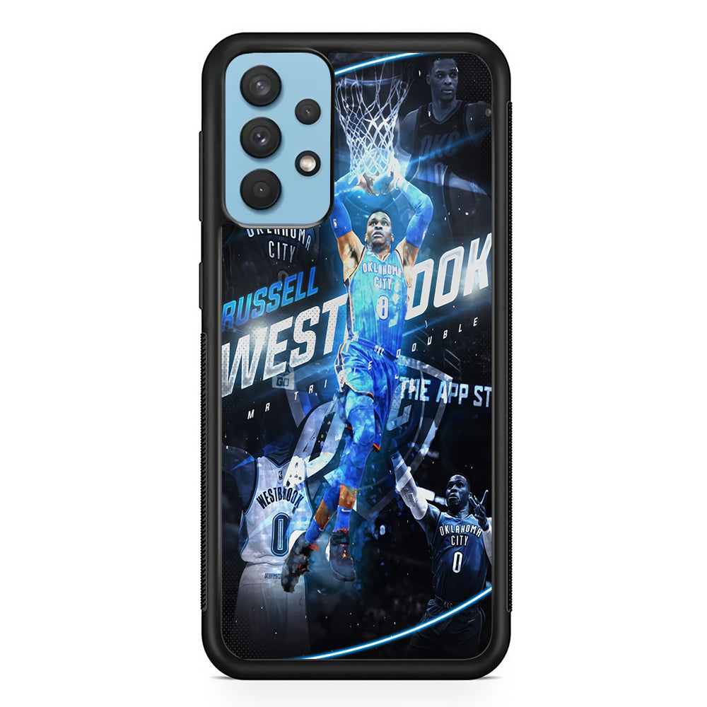 Russell Westbrook OKC Samsung Galaxy A32 Case-Phone Case-Rubber Black (2D Case)-Altracase