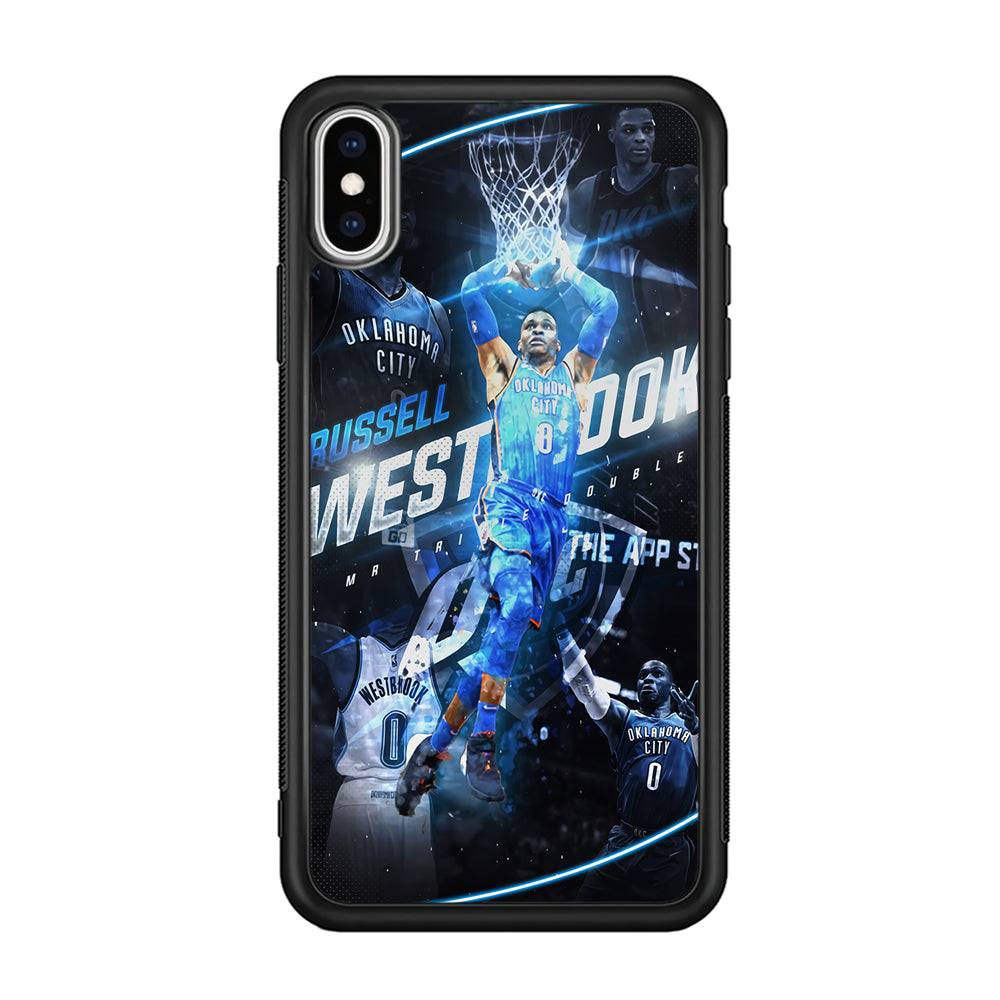 Russell Westbrook OKC iPhone X Case-Phone Case-Rubber Black (2D Case)-Altracase