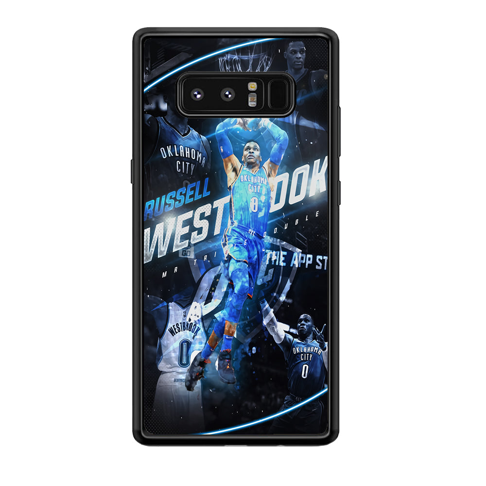Russell Westbrook OKC Samsung Galaxy Note 8 Case-Phone Case-Rubber Black (2D Case)-Altracase