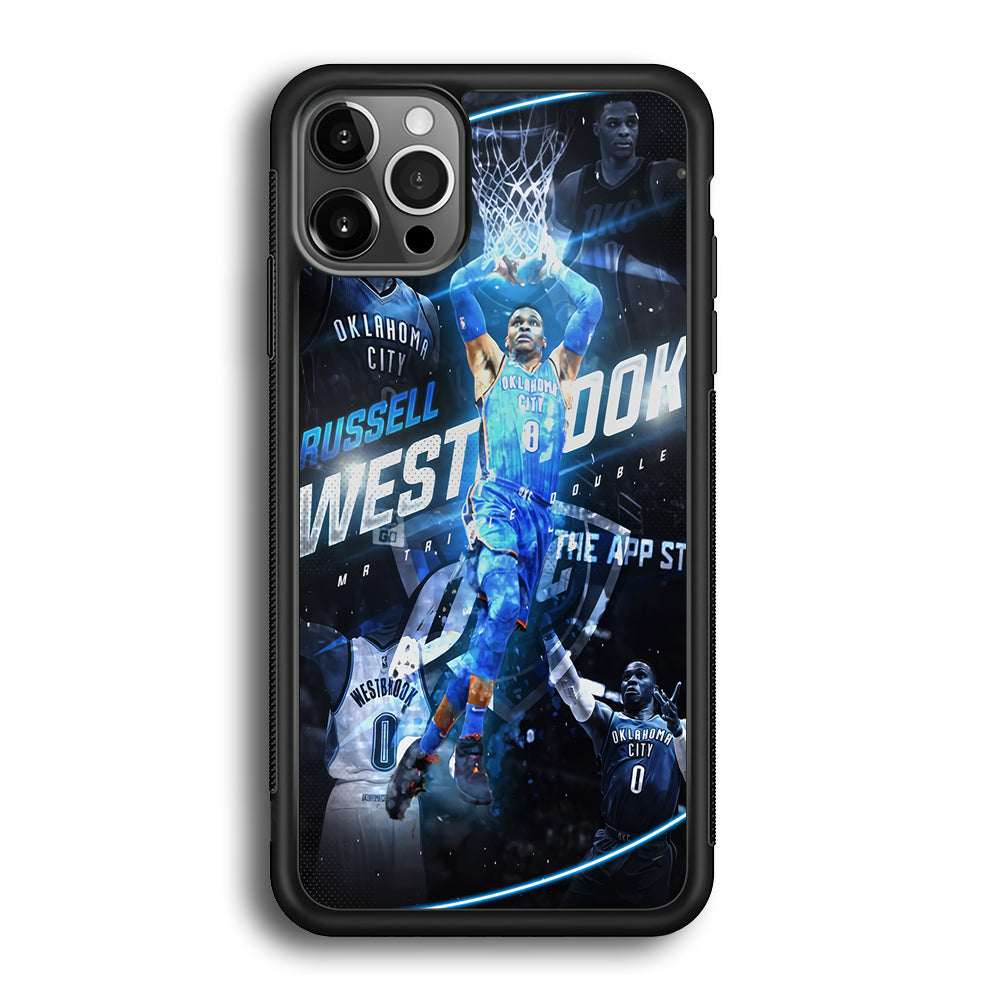 Russell Westbrook OKC iPhone 12 Pro Max Case-Phone Case-Rubber Black (2D Case)-Altracase