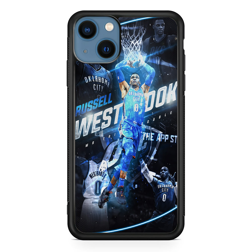 Russell Westbrook OKC iPhone 13 Mini Case-Phone Case-Rubber Black (2D Case)-Altracase