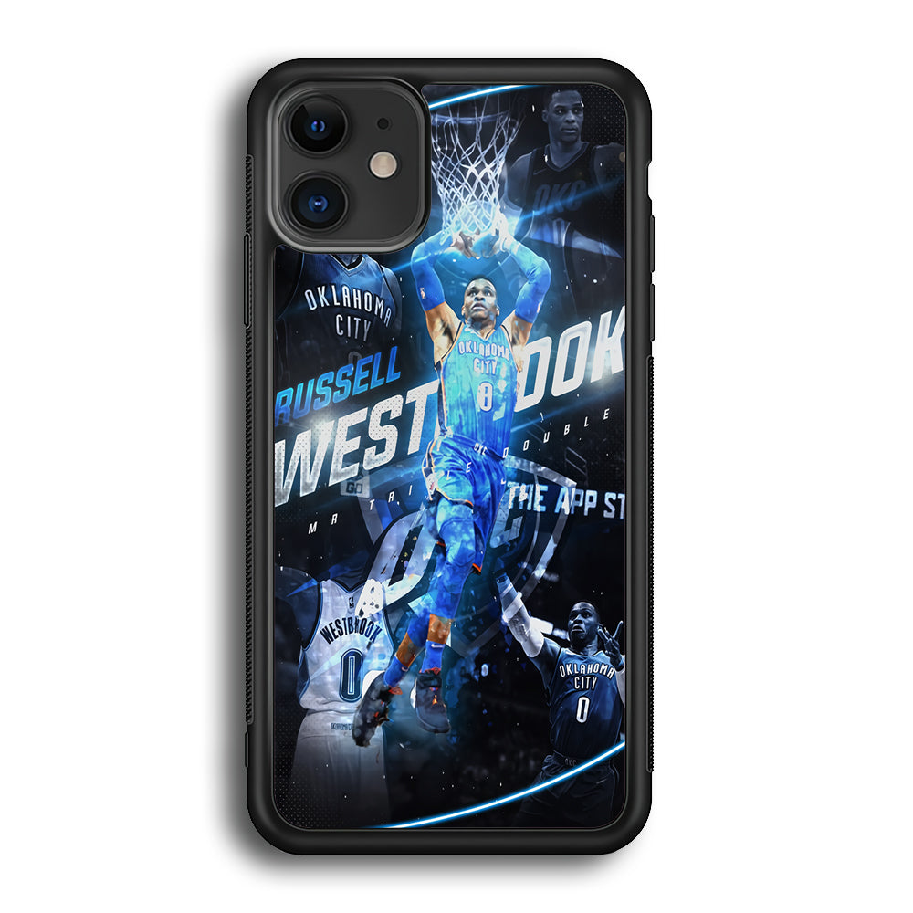Russell Westbrook OKC iPhone 12 Case-Phone Case-Rubber Black (2D Case)-Altracase