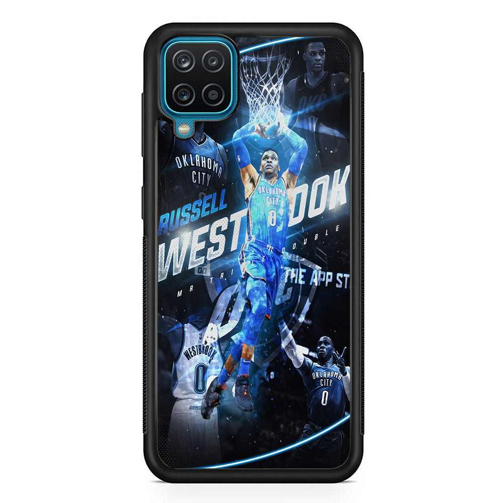Russell Westbrook OKC Samsung Galaxy A12 Case-Phone Case-Rubber Black (2D Case)-Altracase