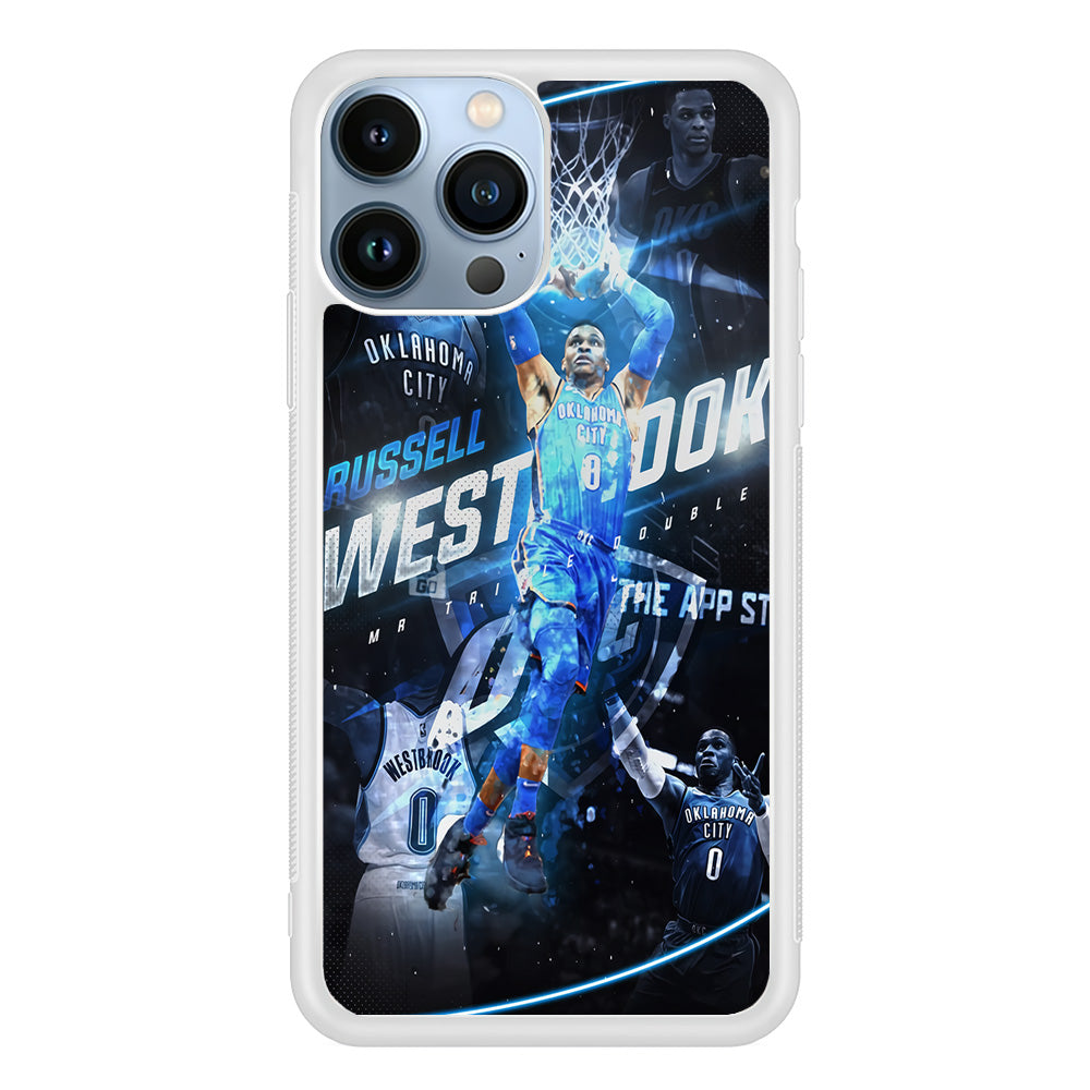 Russell Westbrook OKC iPhone 15 Pro Max Case-Phone Case-Rubber White (2D Case)-Altracase