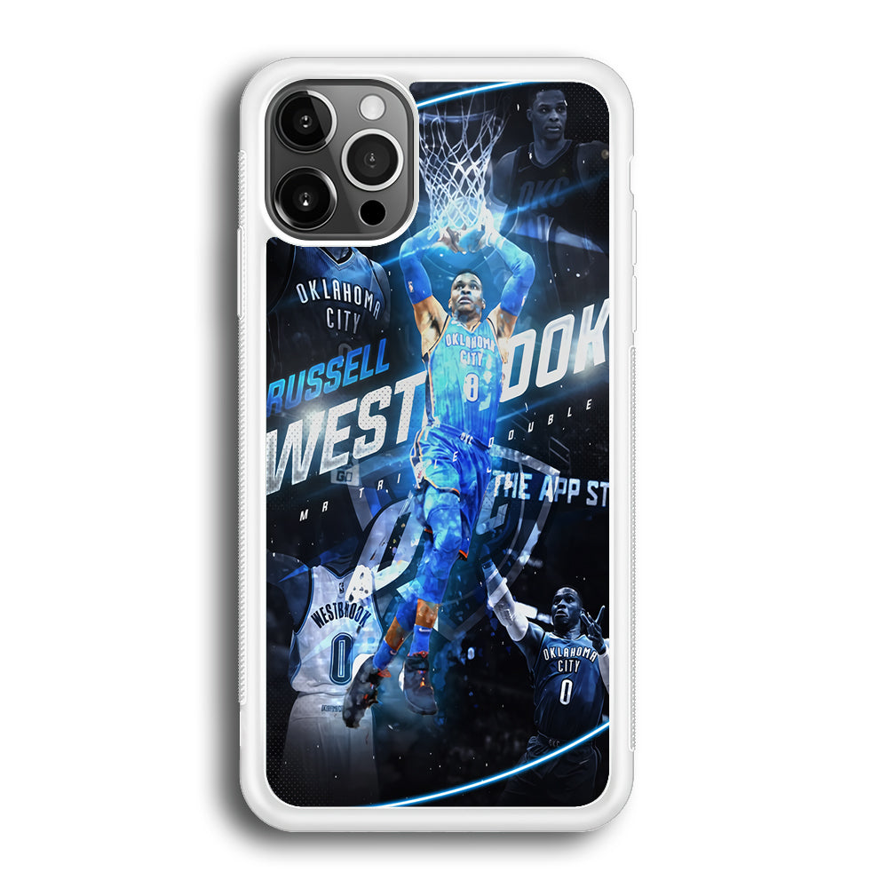 Russell Westbrook OKC iPhone 12 Pro Max Case-Phone Case-Rubber White (2D Case)-Altracase