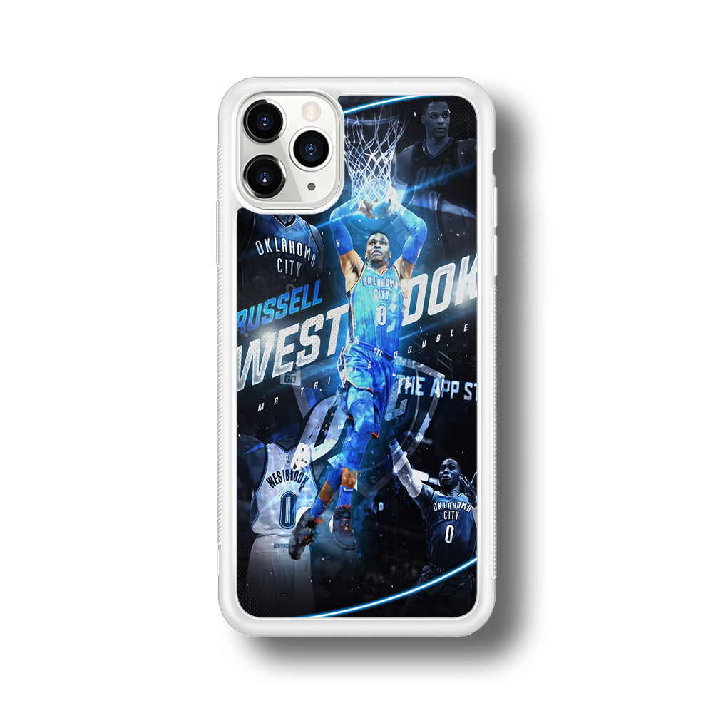 Russell Westbrook OKC iPhone 11 Pro Max Case-Phone Case-Rubber White (2D Case)-Altracase