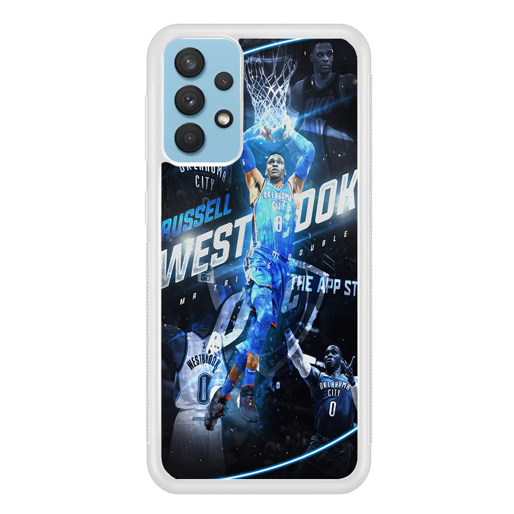 Russell Westbrook OKC Samsung Galaxy A32 Case-Phone Case-Rubber White (2D Case)-Altracase