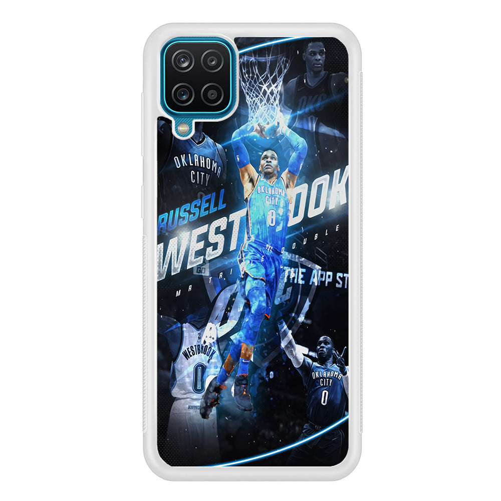 Russell Westbrook OKC Samsung Galaxy A12 Case-Phone Case-Rubber White (2D Case)-Altracase