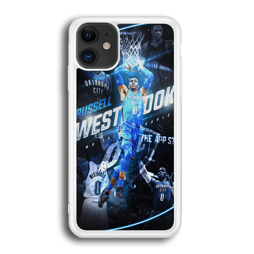 Russell Westbrook OKC iPhone 12 Case-Phone Case-Rubber White (2D Case)-Altracase
