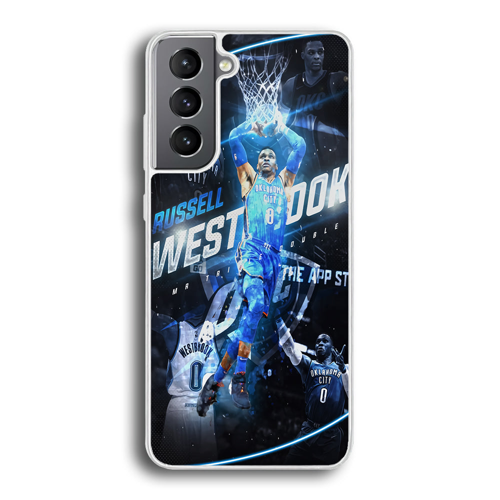 Russell Westbrook OKC Samsung Galaxy S24 Plus Case-Phone Case-Rubber White (2D Case)-Altracase